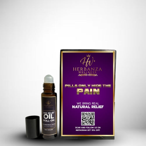 HER RELIEF OIL ROLL ON FOR PERIOD CRAMPS PAIN RELIEF